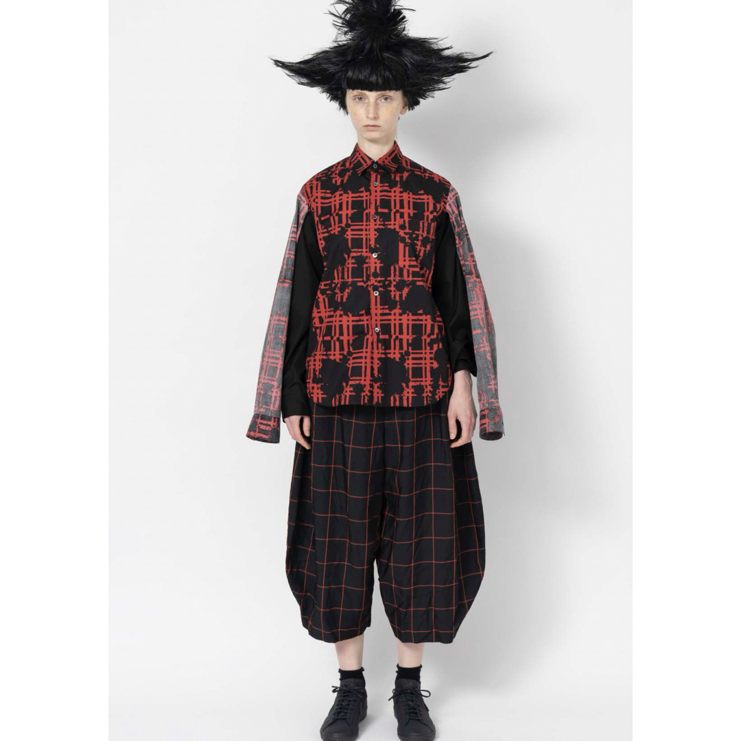 BLACK COMME des GARCONS(ブラックコムデギャルソン)の新品 23aw ブラックコムデギャルソン ブロックチェック柄 寅壱パンツ レディースのパンツ(カジュアルパンツ)の商品写真