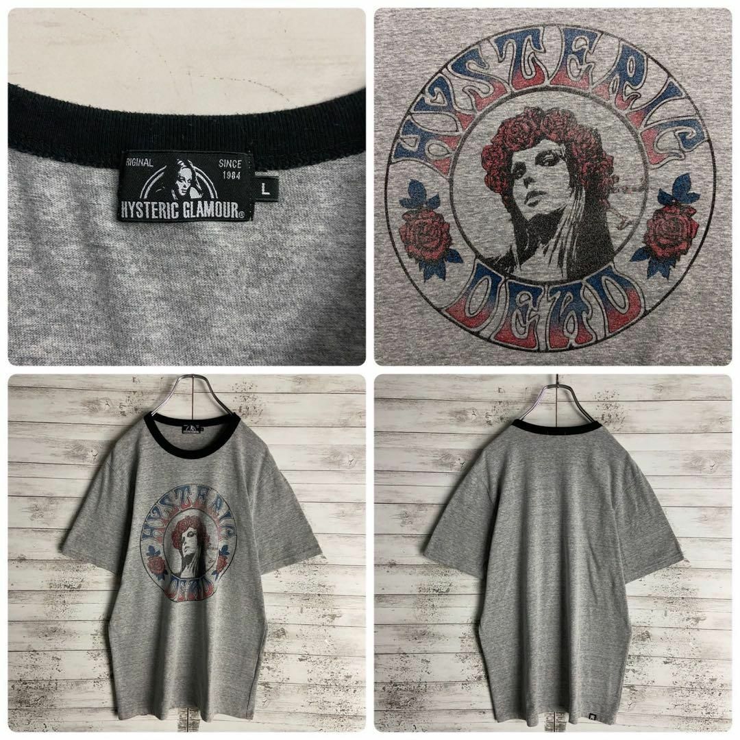 HYSTERIC GLAMOUR(ヒステリックグラマー)の8901【希少Lサイズ】ヒステリックグラマー☆サークルロゴ リンガーtシャツ美品 その他のその他(その他)の商品写真