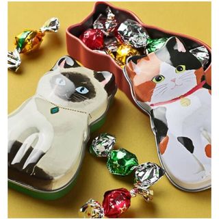 カルディ(KALDI)のカルディ　ミニねこ缶　ボールチョコ　2個(菓子/デザート)