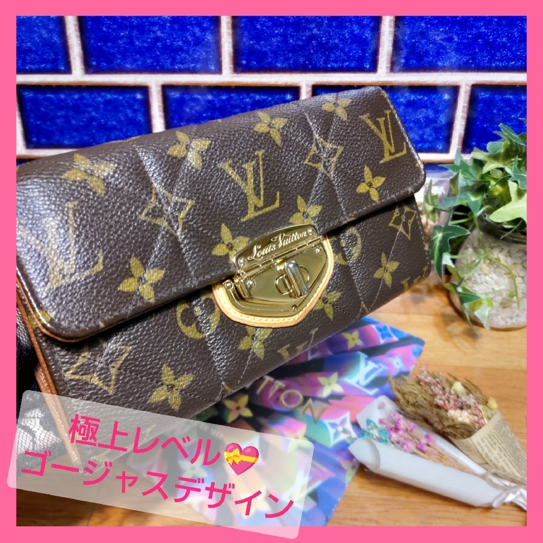 LOUIS VUITTON(ルイヴィトン)の【ラクマ準公認】💕極上品レベル💕ヴィトン屈指のセレブリティデザイン長財布 レディースのファッション小物(財布)の商品写真