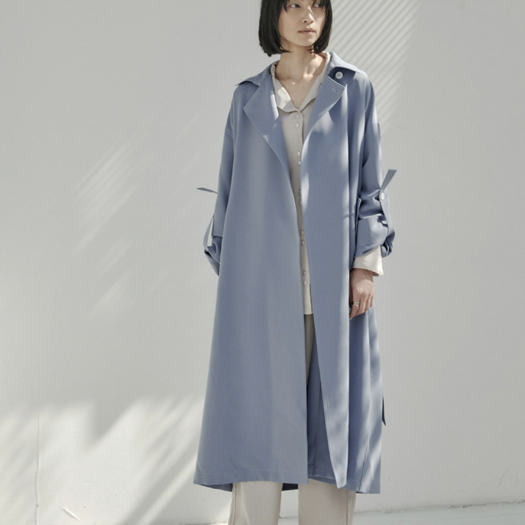 EMMA CLOTHES(エマクローズ)のダブルクロス2WAYトレンチコート レディースのジャケット/アウター(トレンチコート)の商品写真