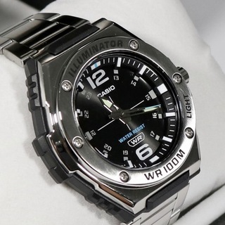 カシオ(CASIO)のカシオ アナログ腕時計 10気圧防水　ステンレススチール　海外モデル(腕時計(アナログ))