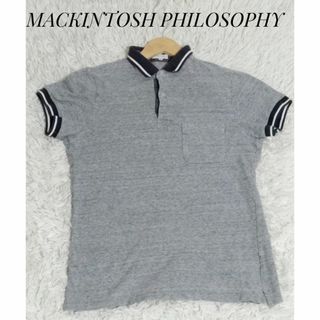 MACKINTOSH PHILOSOPHY　半袖ポロシャツ　グレー　柄　Ｍサイズ