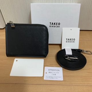 タケオキクチ(TAKEO KIKUCHI)の【新品】タケオキクチ財布L型ショルダー付きミニウォレット(折り財布)