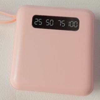 モバイルバッテリー　ピンク　難あり(バッテリー/充電器)