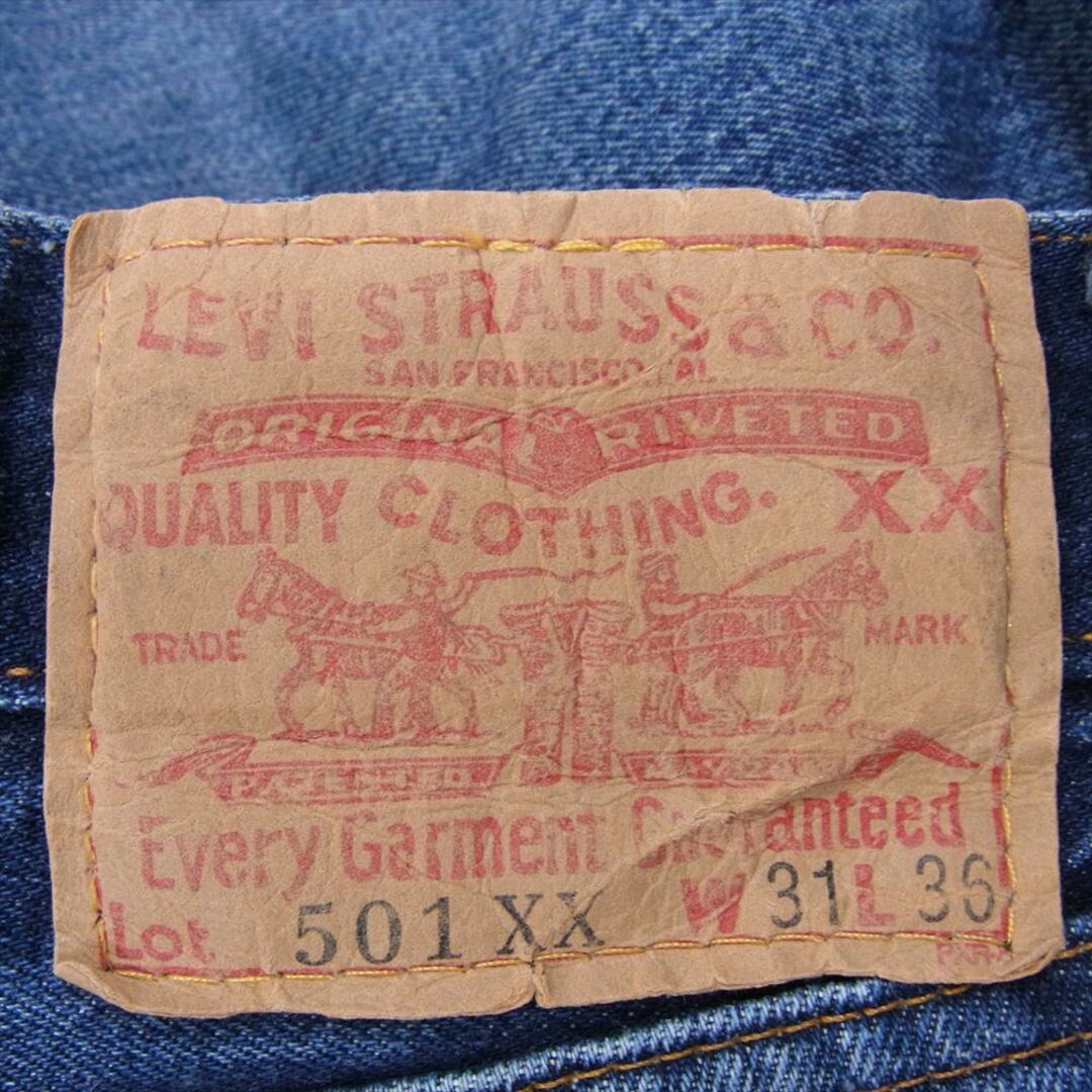 Levi's(リーバイス)のLevi's リーバイス 501-0003 98年製 90s 米国製 バレンシア工場 501XX 復刻 ボタン裏555 ストレート デニム パンツ インディゴブルー系 31【中古】 メンズのパンツ(その他)の商品写真