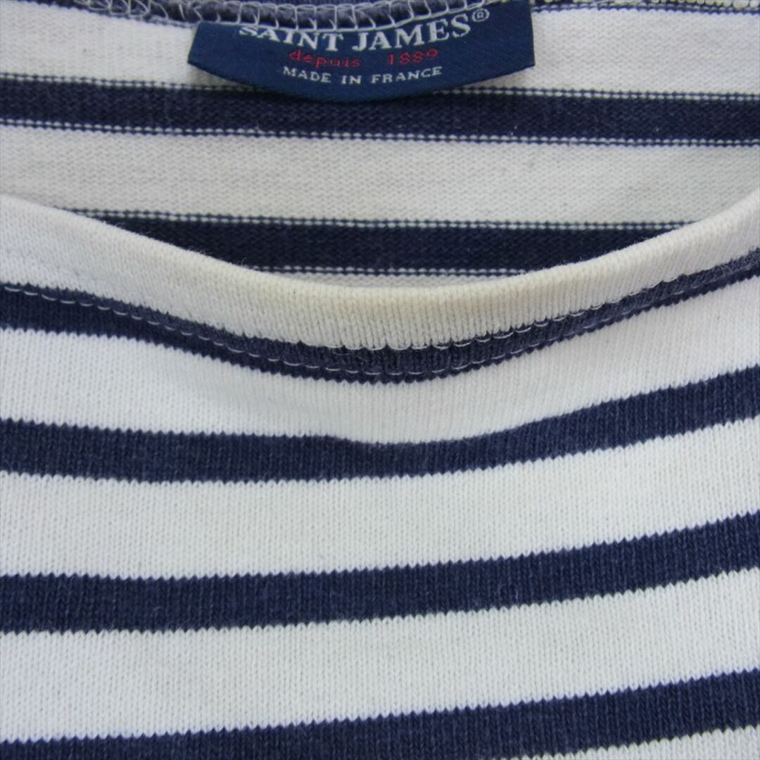 SAINT JAMES(セントジェームス)のSAINT JAMES セントジェームス SABO ボーダー バスク シャツ 長袖 Tシャツ ネイビー系 36【中古】 メンズのトップス(シャツ)の商品写真