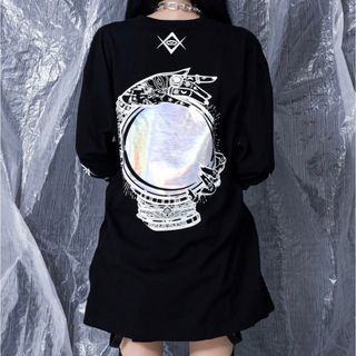 レフレム(REFLEM)のREFLEM ホログラムプリント Tシャツ　Dim Moire(カットソー(長袖/七分))