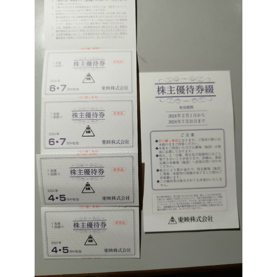 東映 株主優待券 4枚綴り 2冊の通販 by kei6899's shop｜ラクマ
