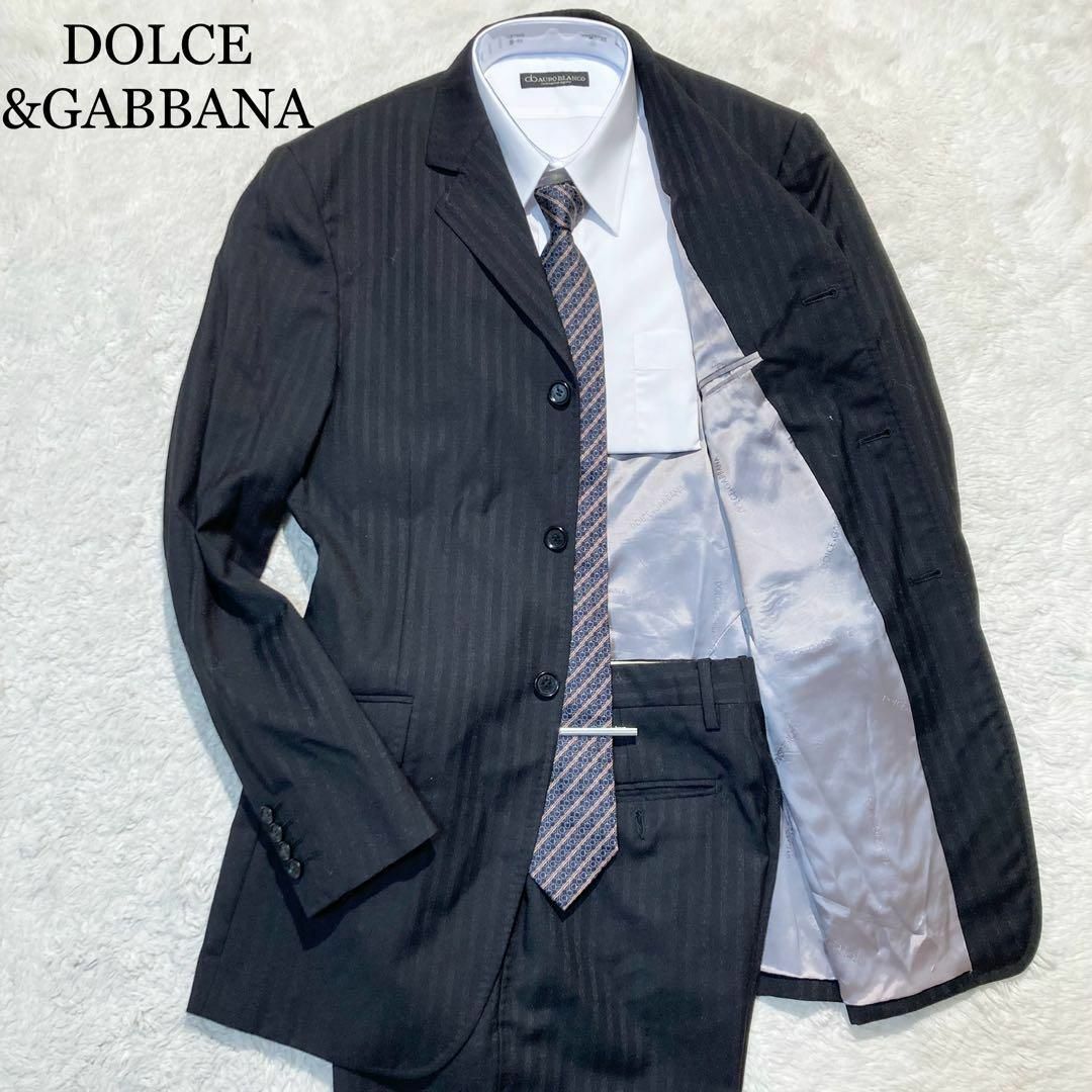 DOLCE&GABBANA - 【極美品】ドルチェアンドガッバーナ スーツ ブラック