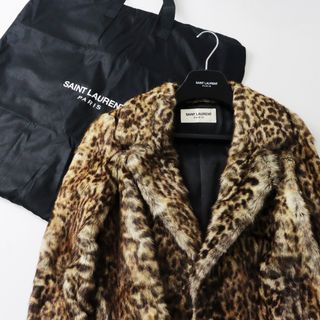 サンローラン(Saint Laurent)の最高級 サンローランパリ SAINT LAURENT PARIS エディスリマン マーモットファー レオパード柄 リアルファージャケット【2400013751612】(その他)