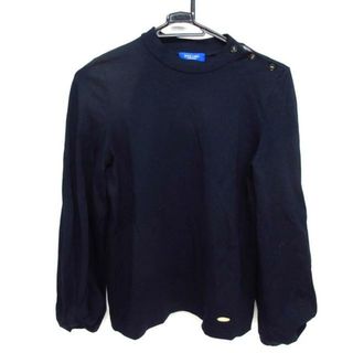 ブルーレーベルクレストブリッジ(BLUE LABEL CRESTBRIDGE)のBLUE LABEL CRESTBRIDGE(ブルーレーベルクレストブリッジ) 長袖カットソー サイズ38 M レディース - ネイビー クルーネック(カットソー(長袖/七分))