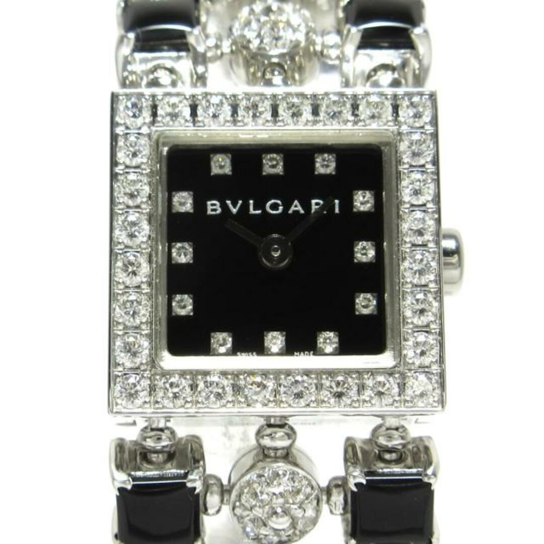 BVLGARI(ブルガリ) 腕時計 ルチア LUW16G / LUW160GDGDO/12 レディース 金無垢/K18WG×オニキス/ブレスウォッチ/12Pダイヤインデックス/ダイヤベゼル・ベルト 黒