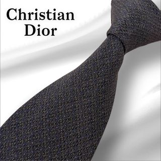 クリスチャンディオール(Christian Dior)の【極美品】Christian Dior ネクタイ　ブルーグレー　総柄(ネクタイ)