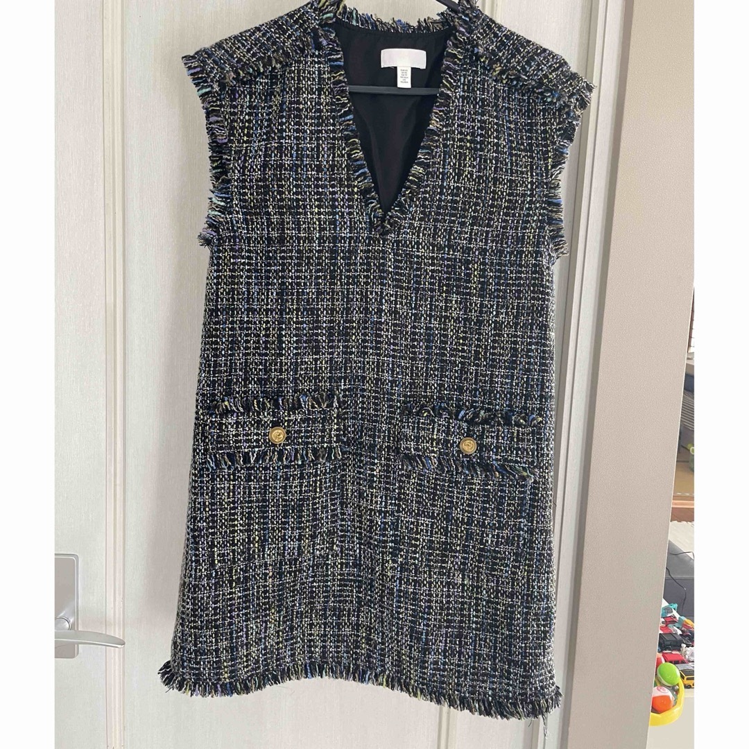 H&H - H&M ツイード ワンピースの通販 by れおshop|エイチ H&H - H&M ツイード ワンピースの通販 by れおshop|エイチ