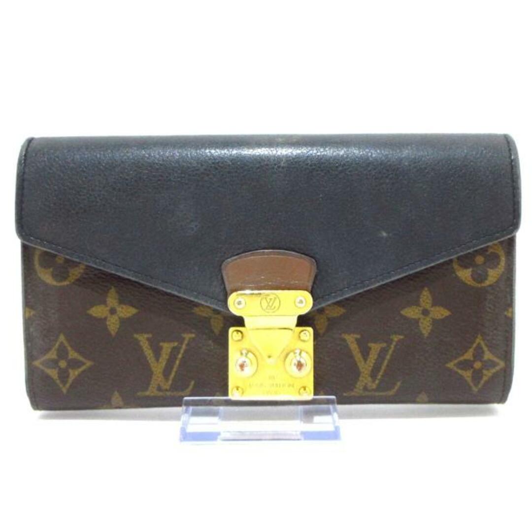 LOUIS VUITTON(ルイヴィトン) 長財布 モノグラム ポルトフォイユ・パラス M58415 ノワール  コーテッドモノグラム・キャンバス×ライニング：カーフレザー | フリマアプリ ラクマ