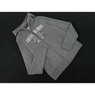 アバクロンビーアンドフィッチ(Abercrombie&Fitch)のAbercrombie & Fitch アバクロンビー＆フィッチ 裏起毛 ロゴ ジップアップ パーカー sizeM/グレー ◇■ レディース(パーカー)