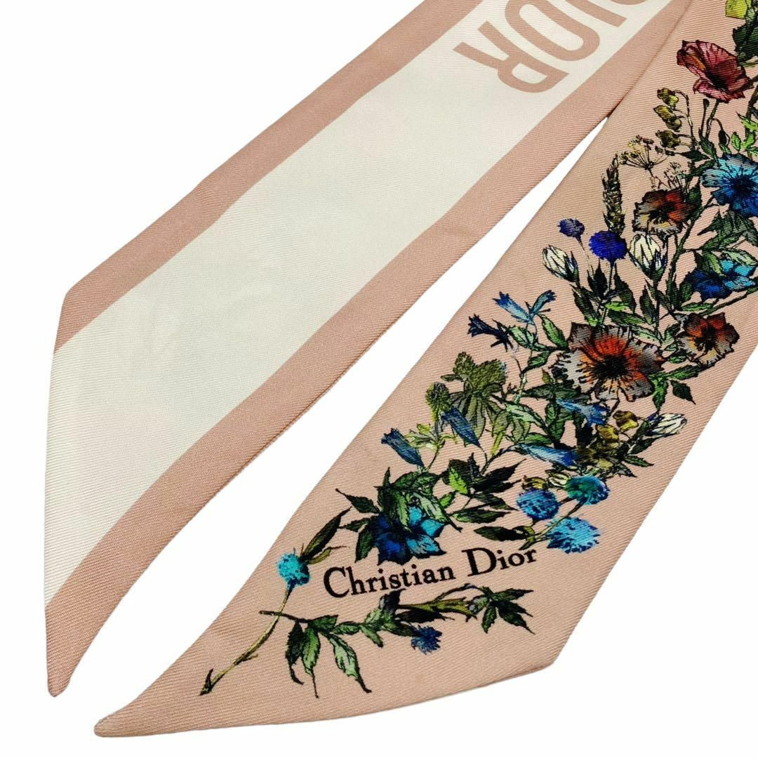 Christian Dior(クリスチャンディオール)の⭐️良品⭐️ クリスチャンディオール ミッツァ スカーフ 花柄 ピンク レディースのファッション小物(バンダナ/スカーフ)の商品写真