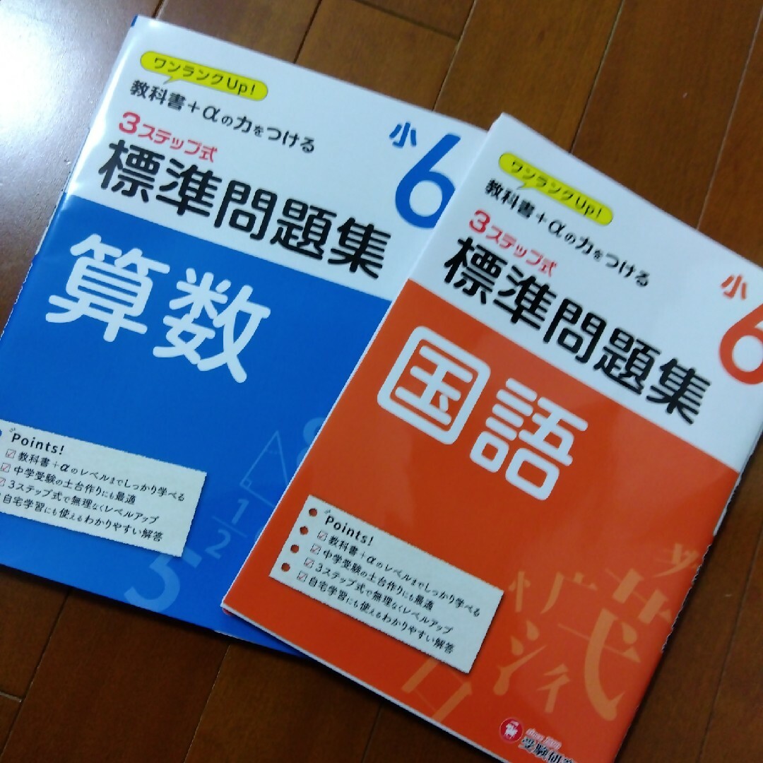 ３ステップ式標準問題集小６算数・国語　２冊組 エンタメ/ホビーの本(語学/参考書)の商品写真