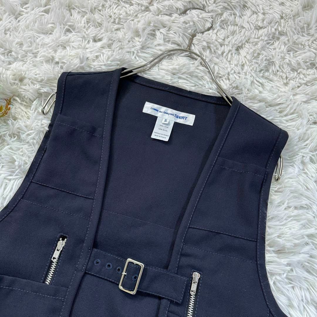 今日の超目玉 
 極美品 濃紺 入手困難 コムデギャルソン GILET GILET XL メルカリ ウール 花 XL バッグの人気アイテム 入手困難 コムデギャルソン 濃紺 極美品 22AW トップス 1