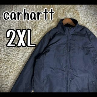 carhartt - 【希少デザイン】　カーハート　ナイロンジャケット　オールブラック　スタンドカラー