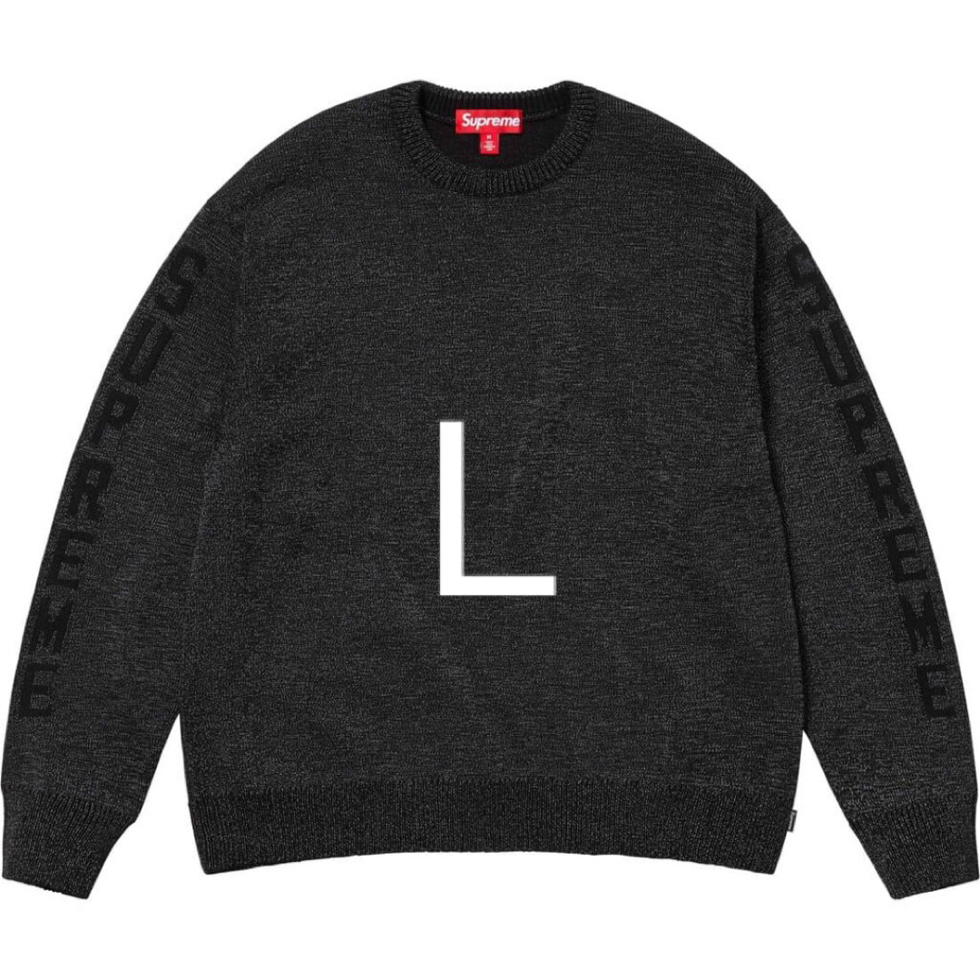 Supreme Reflective Sweater Black L