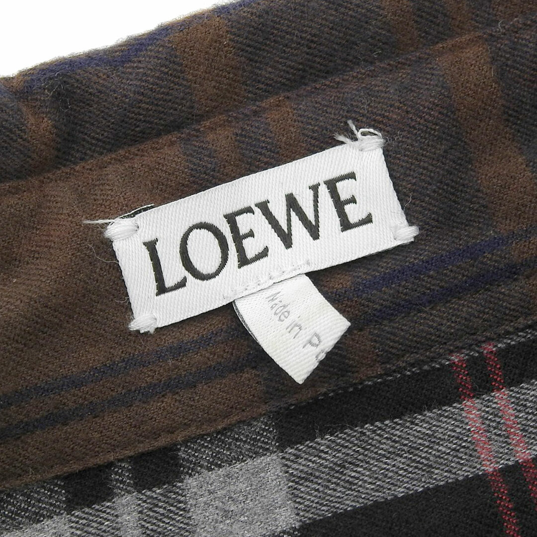 LOEWE(ロエベ)のロエベ アナグラム レザーポケット チェック シャツ H526337XA2 メンズ マルチカラー LOEWE 【中古】 【アパレル・小物】 メンズのトップス(シャツ)の商品写真