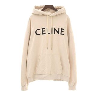 セリーヌ(celine)のセリーヌ ロゴ ルーズ フーディー 2Y321670Q メンズ ベージュ CELINE 【中古】 【アパレル・小物】(パーカー)