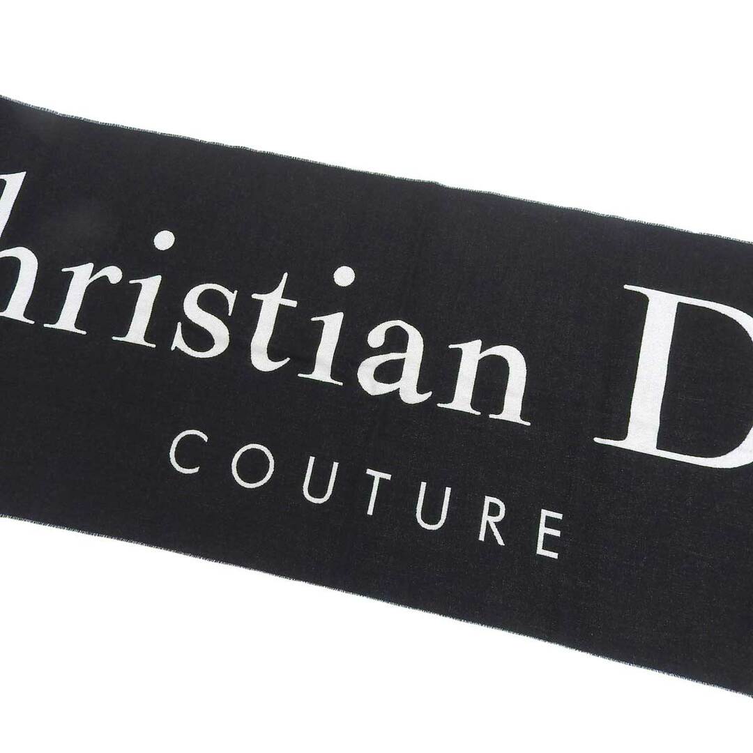 Dior(ディオール)のディオール ロゴ ウール マフラー 24E0008A0745 ユニセックス ブラック グレー Dior 【中古】 【アパレル・小物】 ハンドメイドのファッション小物(マフラー/ストール)の商品写真
