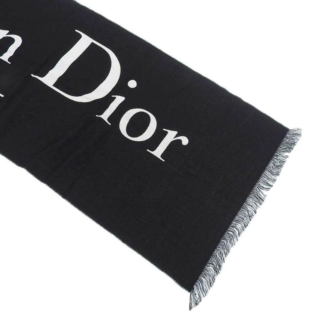 Dior(ディオール)のディオール ロゴ ウール マフラー 24E0008A0745 ユニセックス ブラック グレー Dior 【中古】 【アパレル・小物】 ハンドメイドのファッション小物(マフラー/ストール)の商品写真