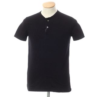 スリードッツ(three dots)の【中古】スリードッツ three dots コットン ヘンリーネック 半袖Ｔシャツ ブラック【サイズS】【メンズ】(Tシャツ/カットソー(半袖/袖なし))