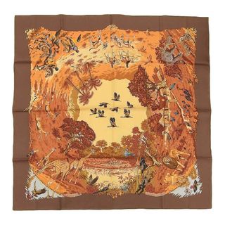 エルメス(Hermes)のエルメス カレ90 AFRICA アフリカ スカーフ レディース ブラウン HERMES 【中古】 【アパレル・小物】(スカーフ)