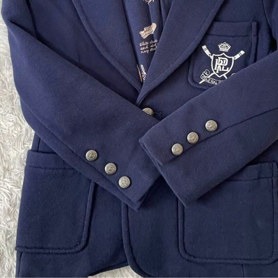 POLO RALPH LAUREN(ポロラルフローレン)の良品! ラルフローレン　紺ブレ　キッズ　ネイビー　ポロベア　ワッペン　110cm キッズ/ベビー/マタニティのキッズ服男の子用(90cm~)(ジャケット/上着)の商品写真