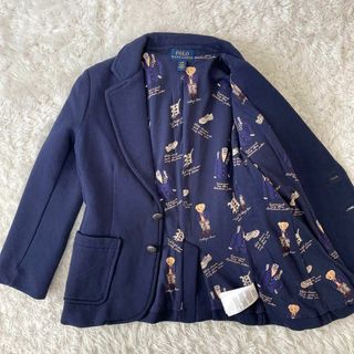 ポロラルフローレン(POLO RALPH LAUREN)の良品! ラルフローレン　紺ブレ　キッズ　ネイビー　ポロベア　ワッペン　110cm(ジャケット/上着)