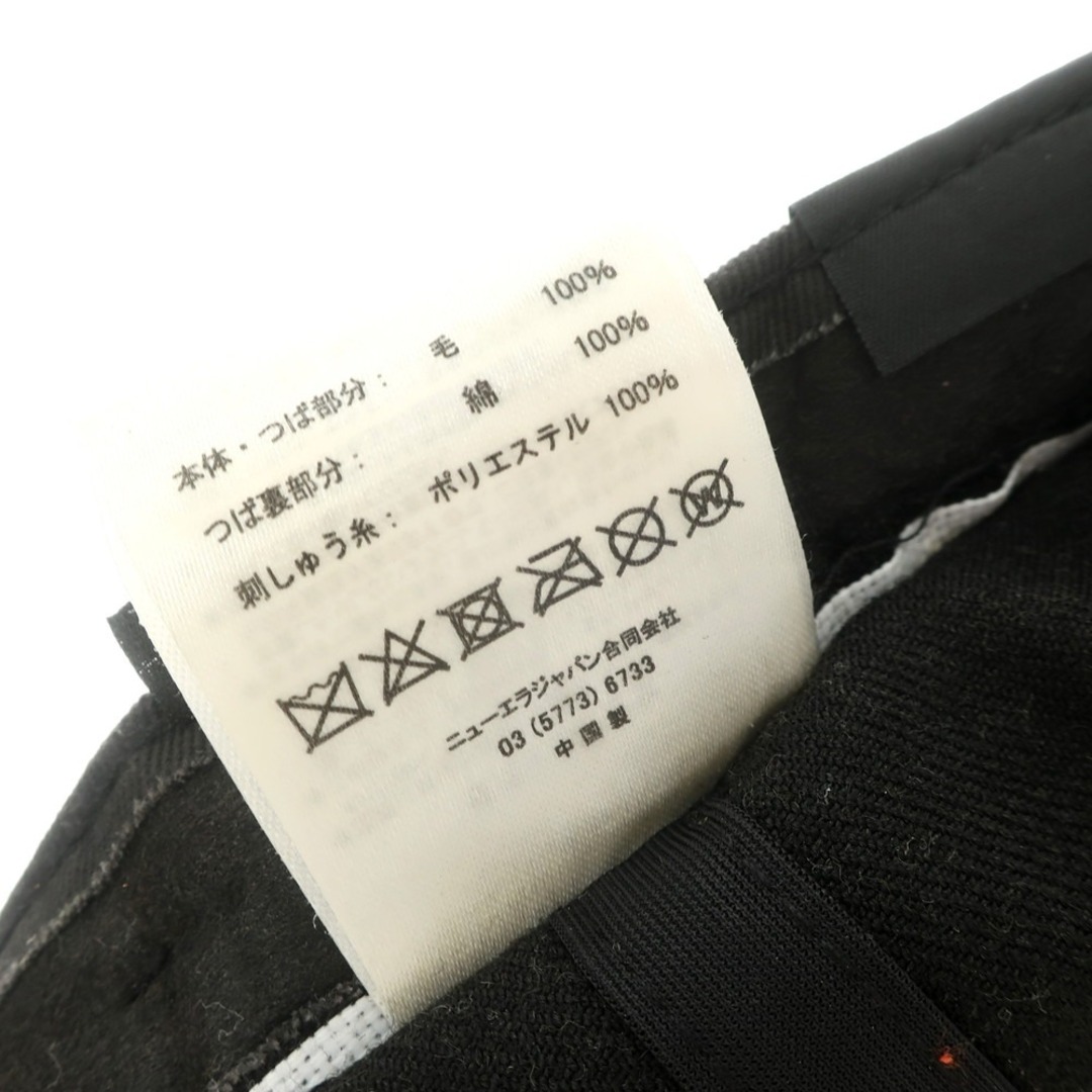 HELMUT LANG(ヘルムートラング)の【中古】ヘルムートラング HELMUT LANG × NEW ERA ウール ベースボールキャップ ブラック【サイズ7 7/8】【メンズ】 メンズの帽子(キャップ)の商品写真