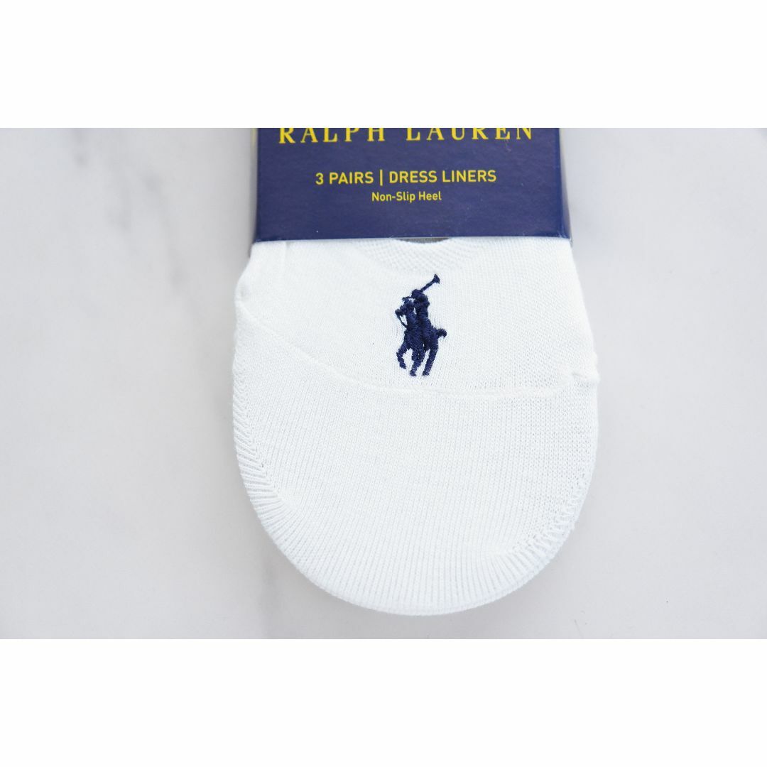 POLO RALPH LAUREN(ポロラルフローレン)のPOLOラルフローレン【レディース／3足セット】フットカバー【新品】ホワイト レディースのレッグウェア(ソックス)の商品写真