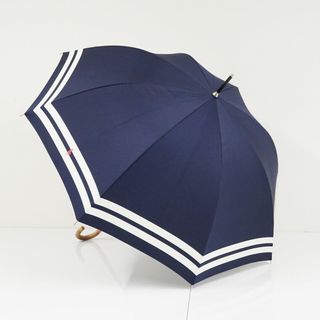 ポロラルフローレン(POLO RALPH LAUREN)の傘 Polo Ralph Lauren ポロラルフローレン USED美品 ネイビー ボーダー ポロ 高級 ジャンプ 60cm KR S0318(傘)