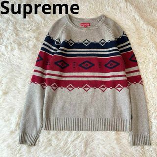 シュプリーム(Supreme)の美品Supreme シュプリーム ノルディック柄ニット 肉厚 S(ニット/セーター)