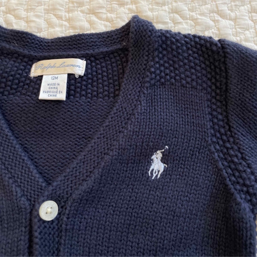 Ralph Lauren(ラルフローレン)のラルフローレン　コットンニットカーディガン12M キッズ/ベビー/マタニティのベビー服(~85cm)(カーディガン/ボレロ)の商品写真