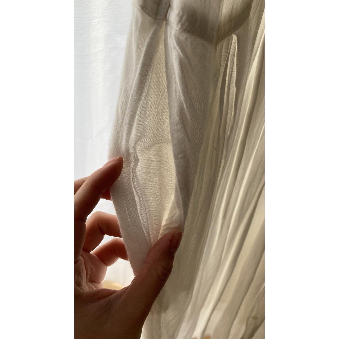 Fillil(フィリル)のfillil シャツ　ワンピース　ロング　コットン100% 綿　オシャレ　妊婦 レディースのワンピース(ロングワンピース/マキシワンピース)の商品写真