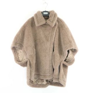 マックスマーラ(Max Mara)の美品 MAXMARA マックスマーラ テディベア ケープ 165 88A アルパカ カシミヤ レディース AY5162W (ロングコート)