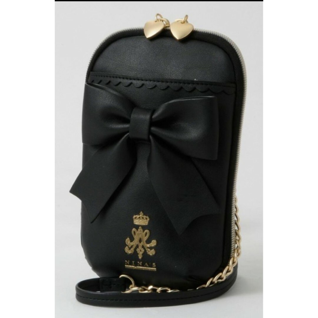 しまむら(シマムラ)の青木美沙子さん NINA’S ショルダーバッグ ブラック 黒 レディースのバッグ(ショルダーバッグ)の商品写真
