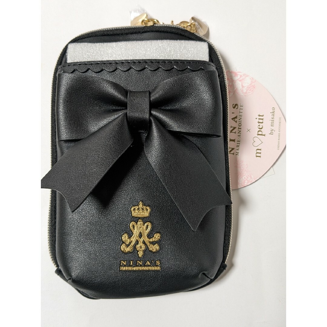 しまむら(シマムラ)の青木美沙子さん NINA’S ショルダーバッグ ブラック 黒 レディースのバッグ(ショルダーバッグ)の商品写真
