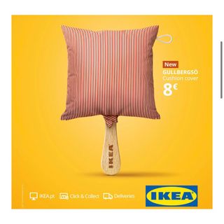 イケア(IKEA)のIKEA イケア　クッションカバー　新品　赤　ストライプ(クッションカバー)