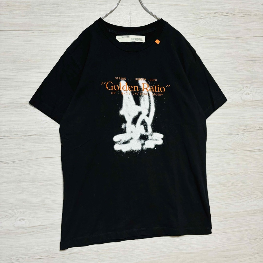 OFF-WHITE(オフホワイト)の【希少デザイン】オフホワイト　Tシャツ　XLサイズ　クロスアロー　刺繍　入手困難 メンズのトップス(Tシャツ/カットソー(半袖/袖なし))の商品写真