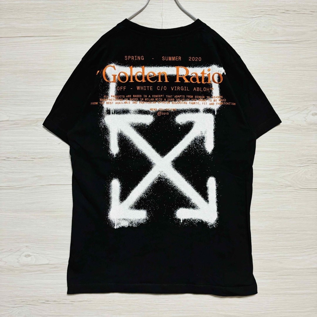 OFF-WHITE(オフホワイト)の【希少デザイン】オフホワイト　Tシャツ　XLサイズ　クロスアロー　刺繍　入手困難 メンズのトップス(Tシャツ/カットソー(半袖/袖なし))の商品写真