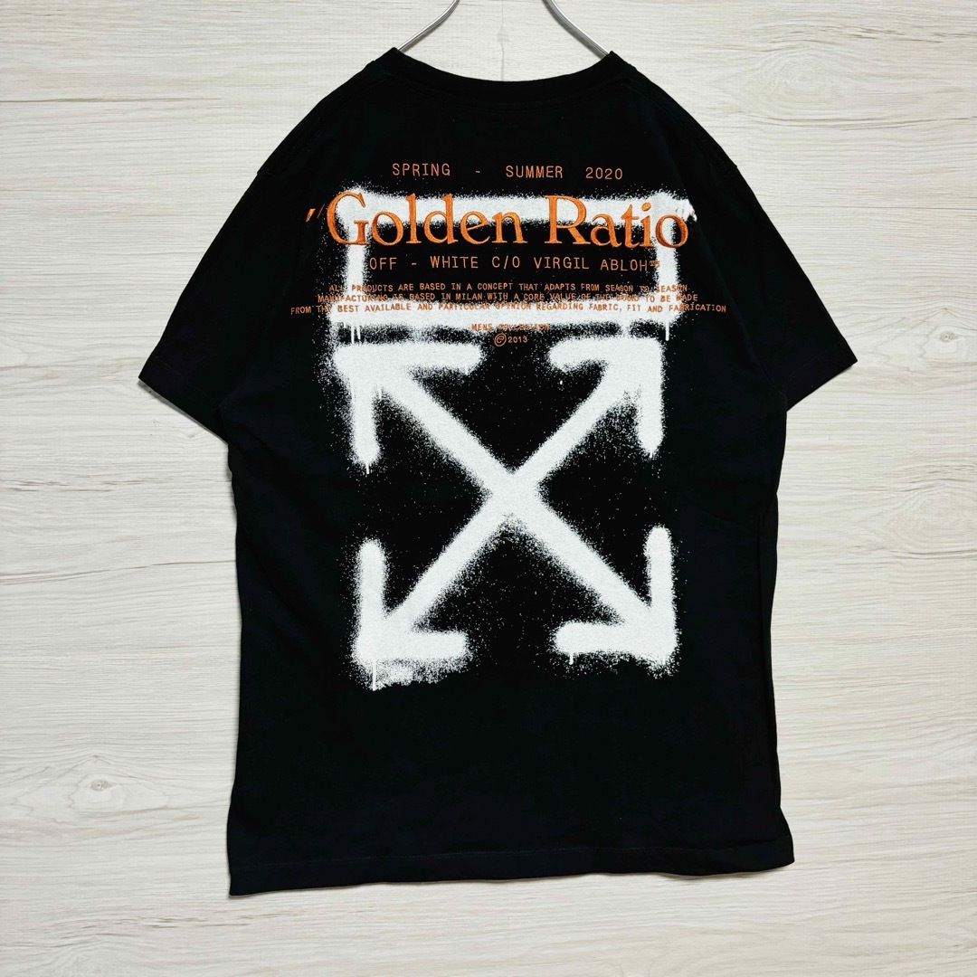 OFF-WHITE(オフホワイト)の【希少デザイン】オフホワイト　Tシャツ　XLサイズ　クロスアロー　刺繍　入手困難 メンズのトップス(Tシャツ/カットソー(半袖/袖なし))の商品写真