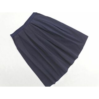 Demi-Luxe BEAMS デミルクスビームス 36 タック Aライン 台形 スカート sizeXS/紺 ■◇ レディース
