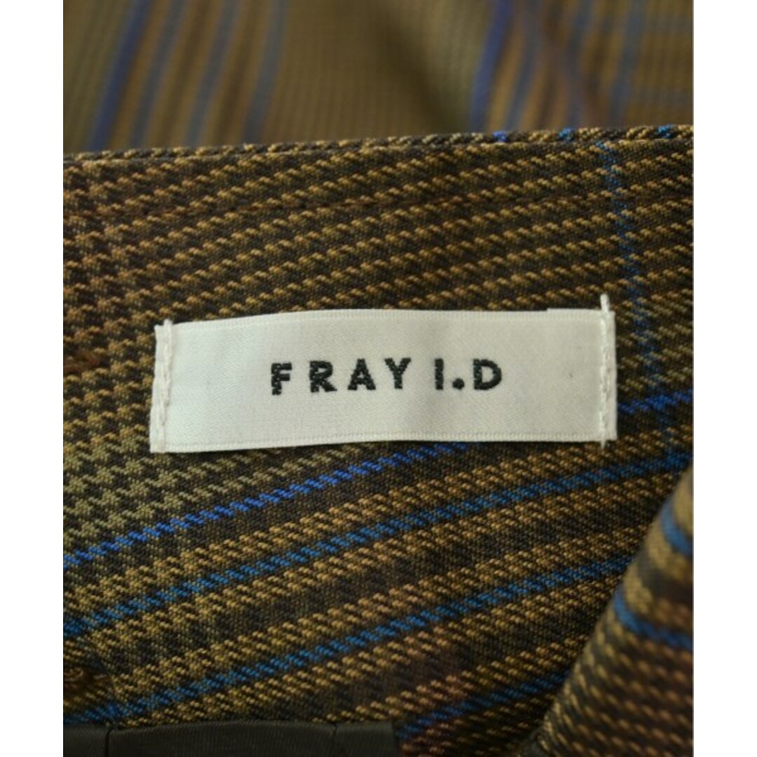 FRAY I.D(フレイアイディー)のFRAY I.D ひざ丈スカート 1(M位) 茶x青(チェック) 【古着】【中古】 レディースのスカート(ひざ丈スカート)の商品写真
