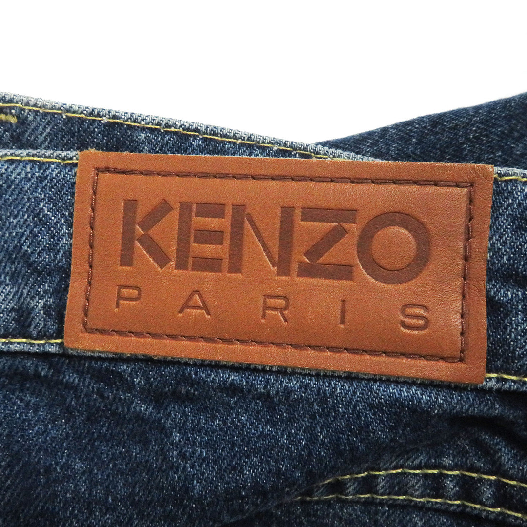 KENZO(ケンゾー)の極美品 KENZO ケンゾー 22SS FC55DV301CEI コットン ボケフラワー 刺繍 ロゴレザーパッチ ジーンズ デニムパンツ インディゴブルー 32 正規品 メンズ メンズのトップス(ジャージ)の商品写真